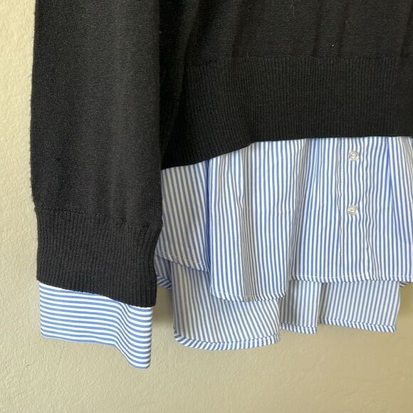 Women's Croft & Barrow® Crew Neck Twofer Sweater - Picture 4 of 10